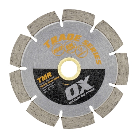 Ox Tools Trade Tuck Pointing Diamond Blade, Diameter: 4.5" / 114mm, Bore: 7/8'' - 5/8'' / 22mm - 15mm OX-TMR-4.5